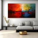 Quadro Stampa su Tela Prospetto rosso - CupidoDesign