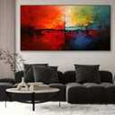 Quadro Stampa su Tela Prospetto rosso - CupidoDesign