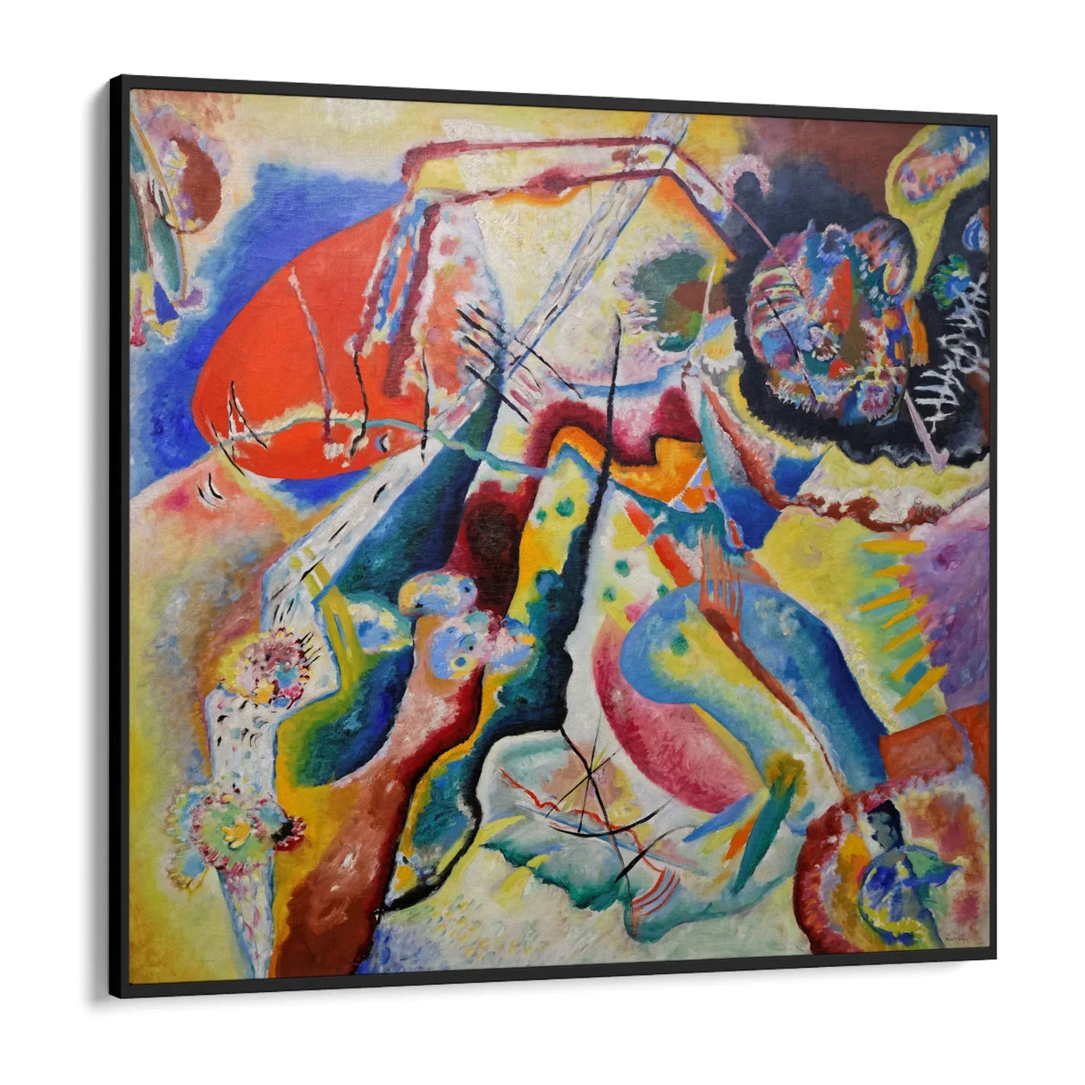 Quadro Stampa su Tela Quadro con macchia rossa, Wassily Kandinsky - CupidoDesign