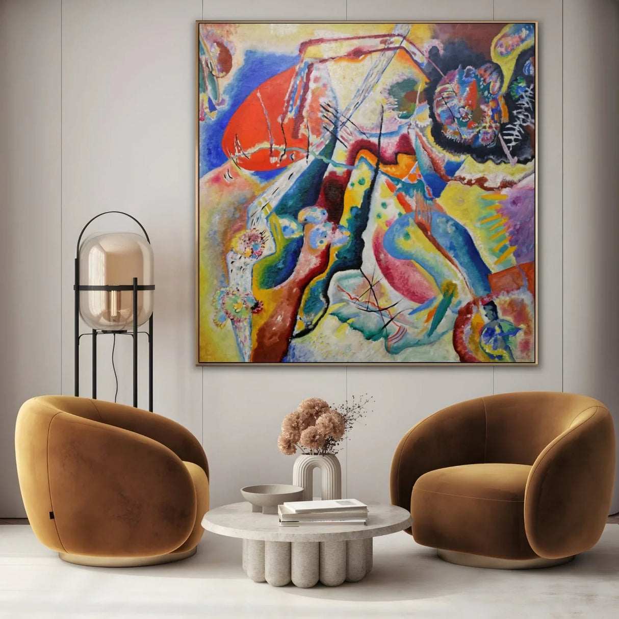 Quadro Stampa su Tela Quadro con macchia rossa, Wassily Kandinsky - CupidoDesign