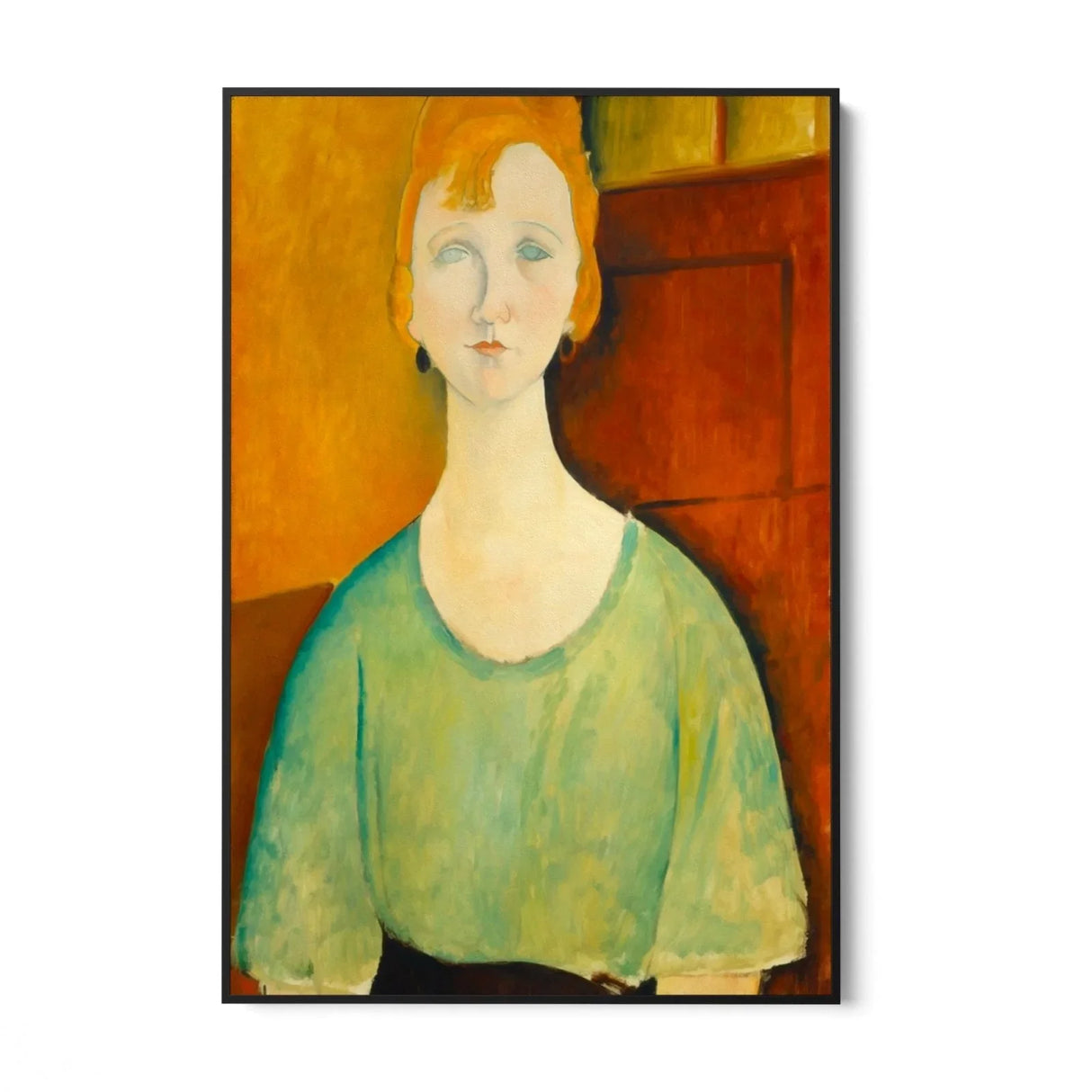 Quadro Stampa su Tela Ragazza in una camicetta verde, Amedeo Modigliani - CupidoDesign