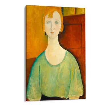 Quadro Stampa su Tela Ragazza in una camicetta verde, Amedeo Modigliani - CupidoDesign