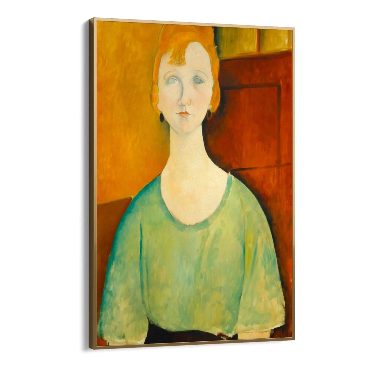 Quadro Stampa su Tela Ragazza in una camicetta verde, Amedeo Modigliani - CupidoDesign