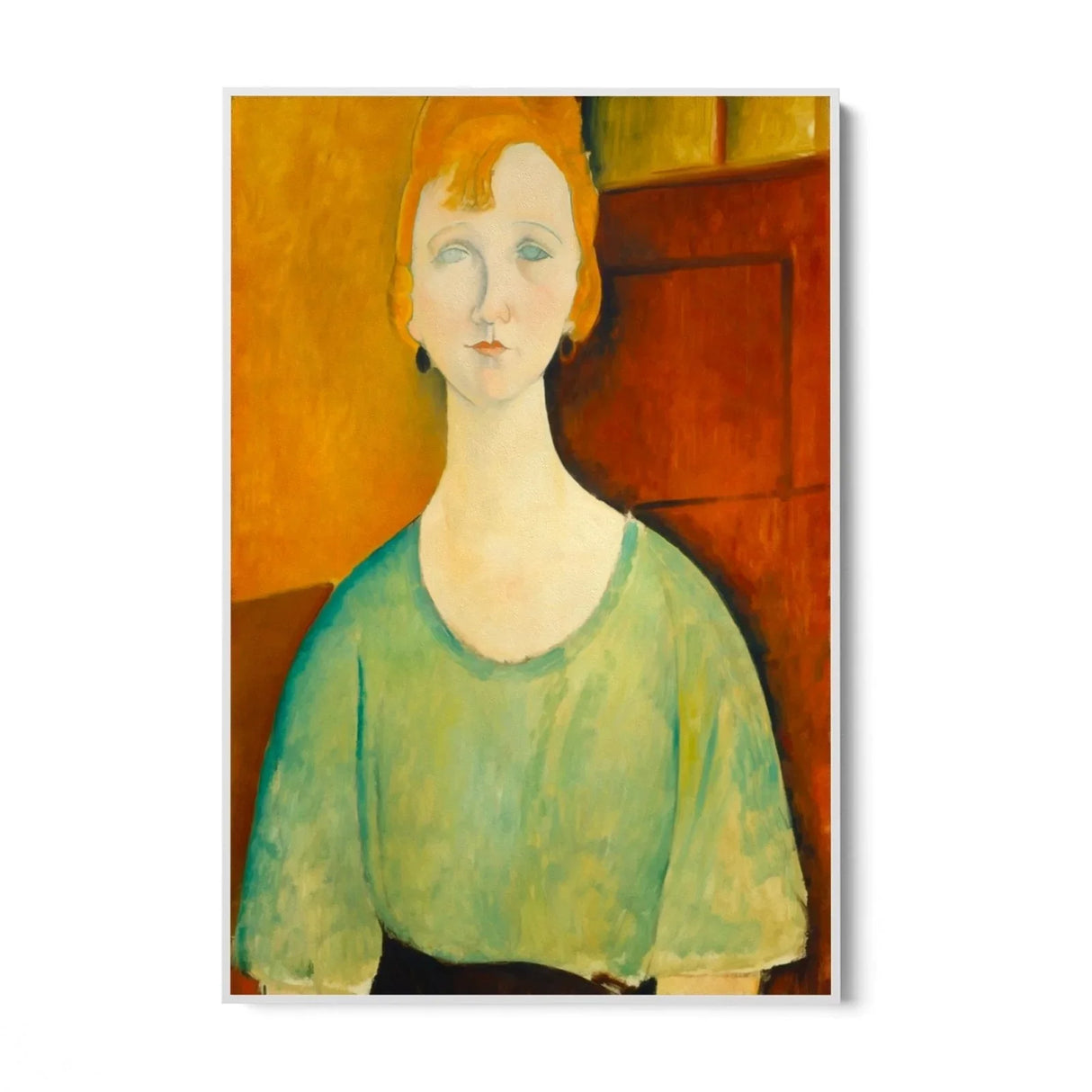 Quadro Stampa su Tela Ragazza in una camicetta verde, Amedeo Modigliani - CupidoDesign
