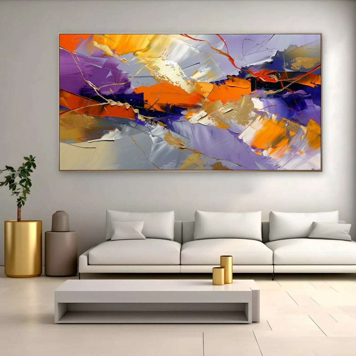 Quadro Stampa su Tela Rapsodia Viola - CupidoDesign