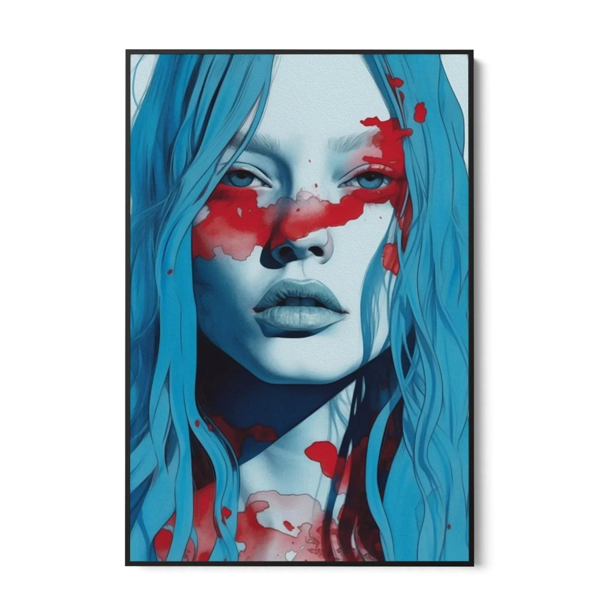 Quadro Stampa su Tela Red Ink - CupidoDesign