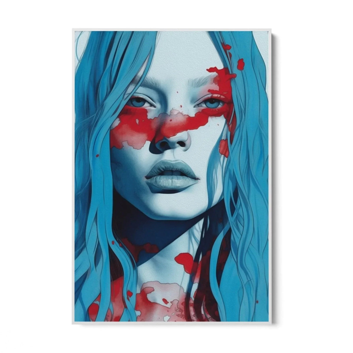 Quadro Stampa su Tela Red Ink - CupidoDesign