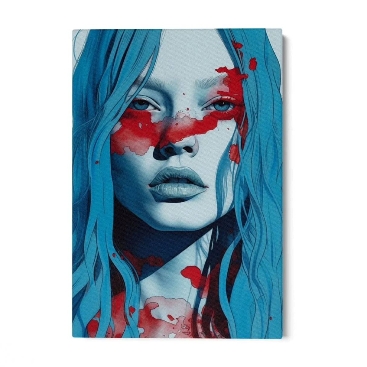 Quadro Stampa su Tela Red Ink - CupidoDesign