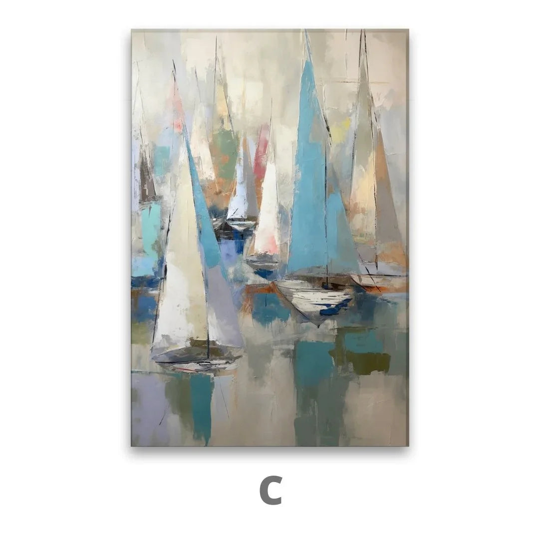 Quadro Stampa su Tela Regata astratta - CupidoDesign
