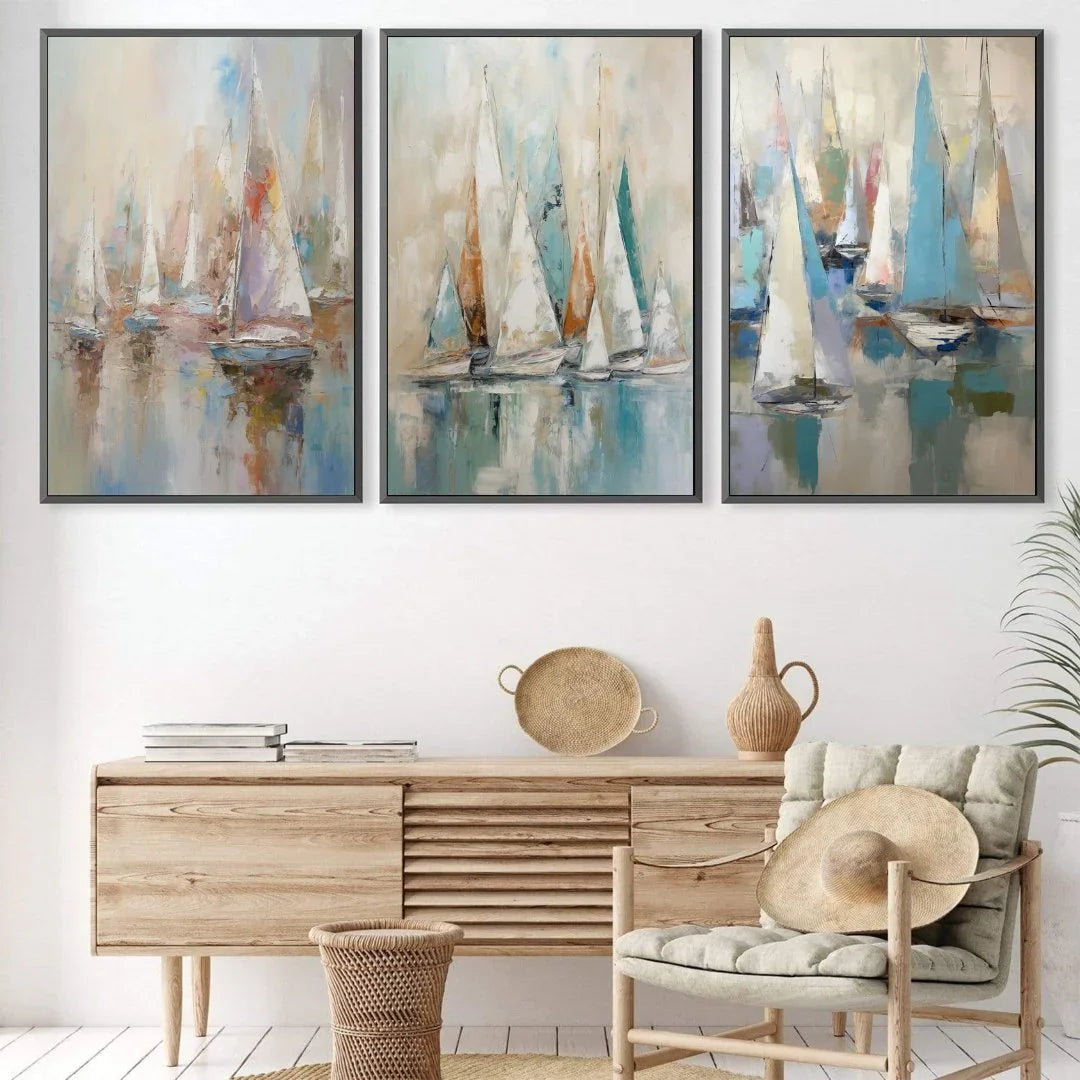 Quadro Stampa su Tela Regata astratta - CupidoDesign