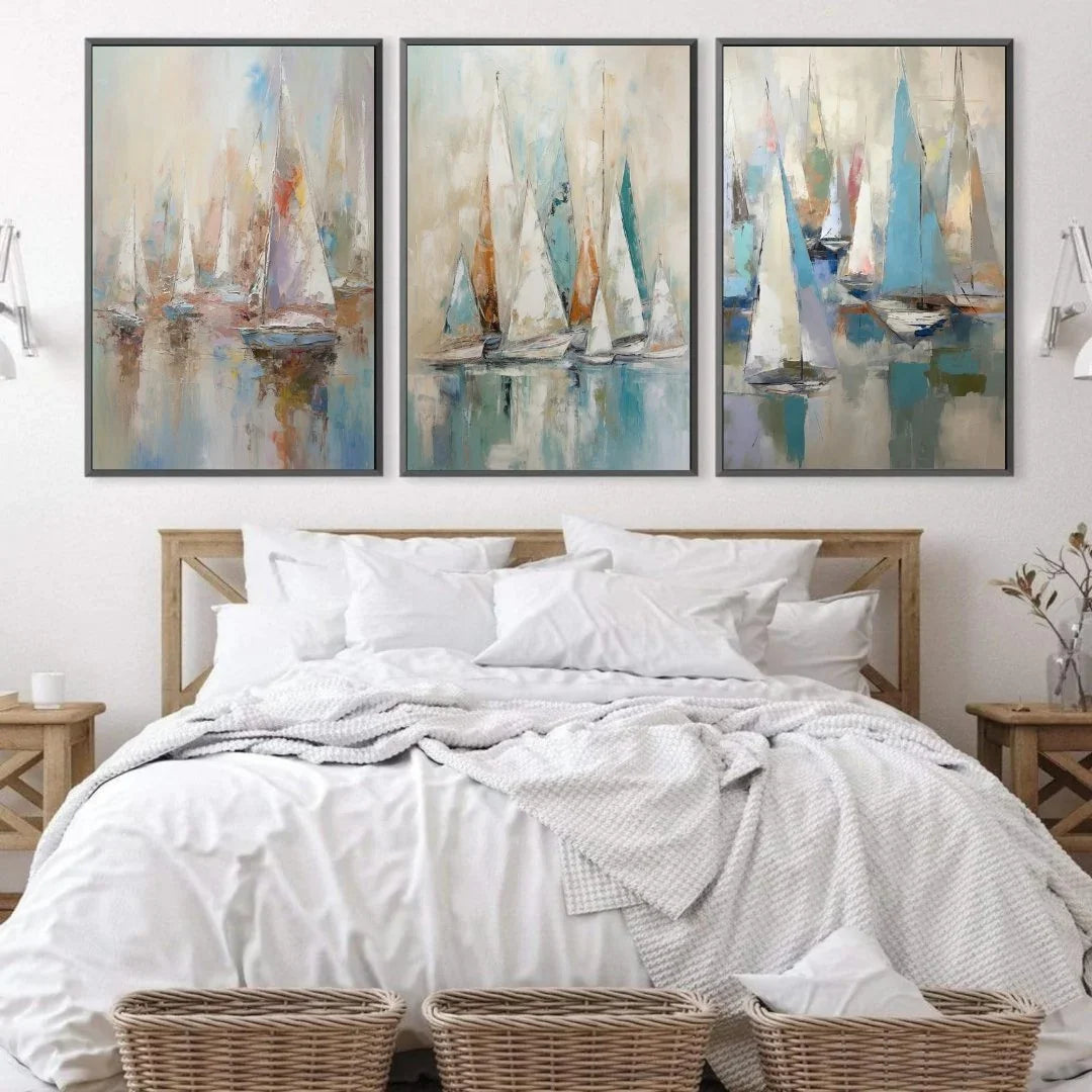 Quadro Stampa su Tela Regata astratta - CupidoDesign