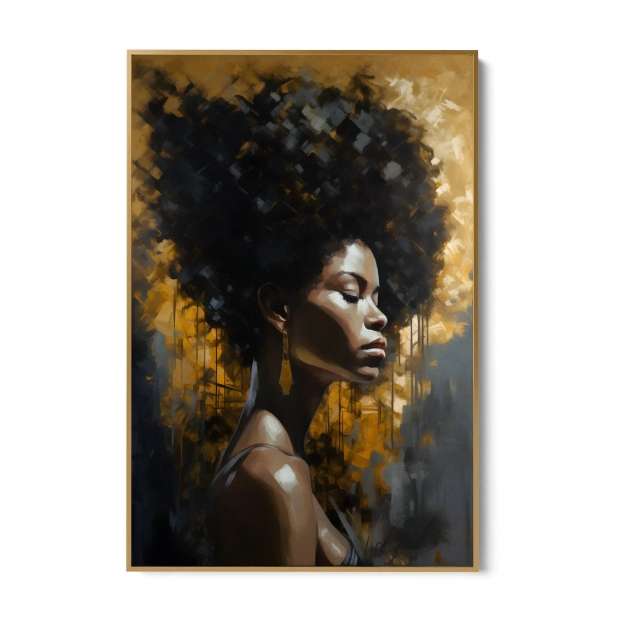 Quadro Stampa su Tela Regina Dorata - CupidoDesign