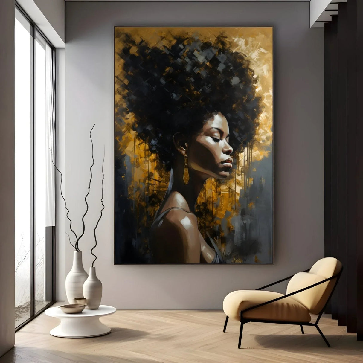 Quadro Stampa su Tela Regina Dorata - CupidoDesign