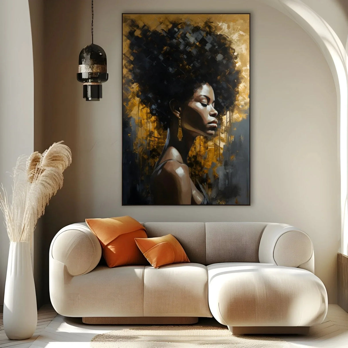 Quadro Stampa su Tela Regina Dorata - CupidoDesign