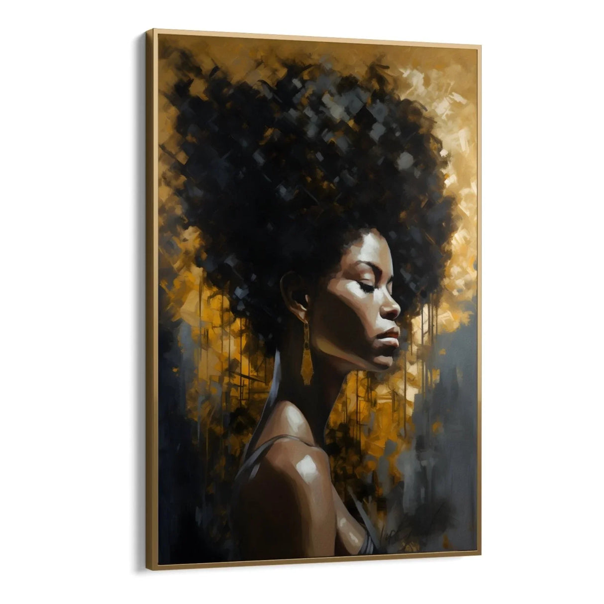 Quadro Stampa su Tela Regina Dorata - CupidoDesign