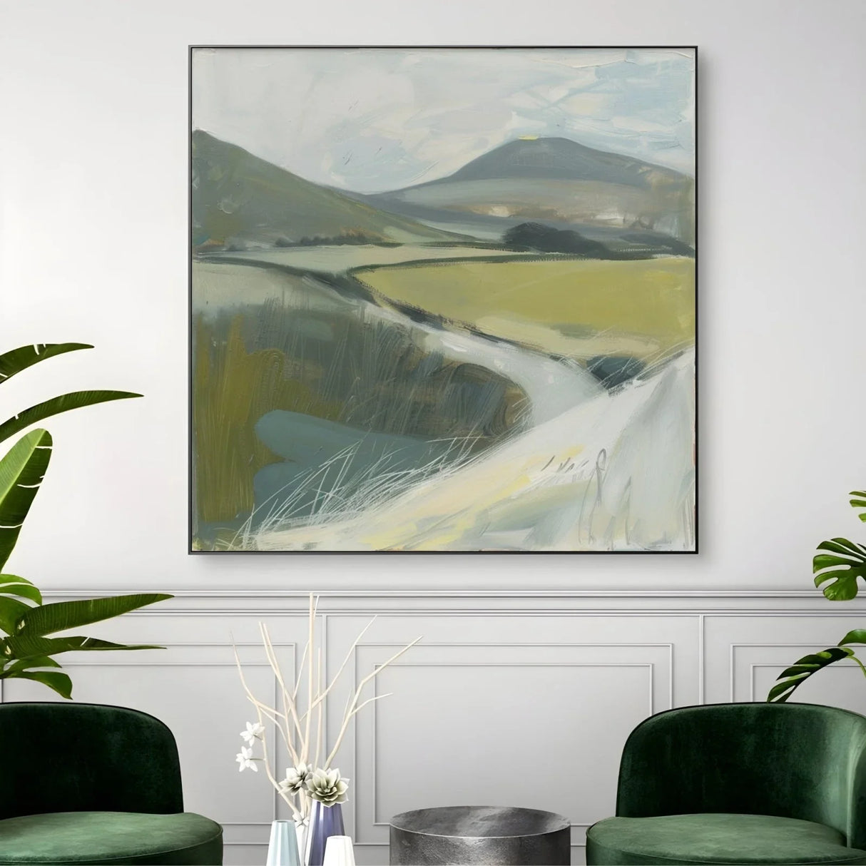Quadro Stampa su Tela Riflessi di Collina - CupidoDesign