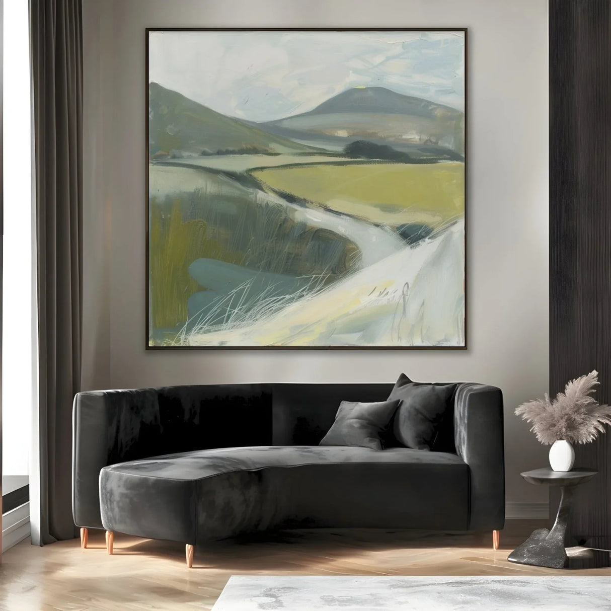 Quadro Stampa su Tela Riflessi di Collina - CupidoDesign