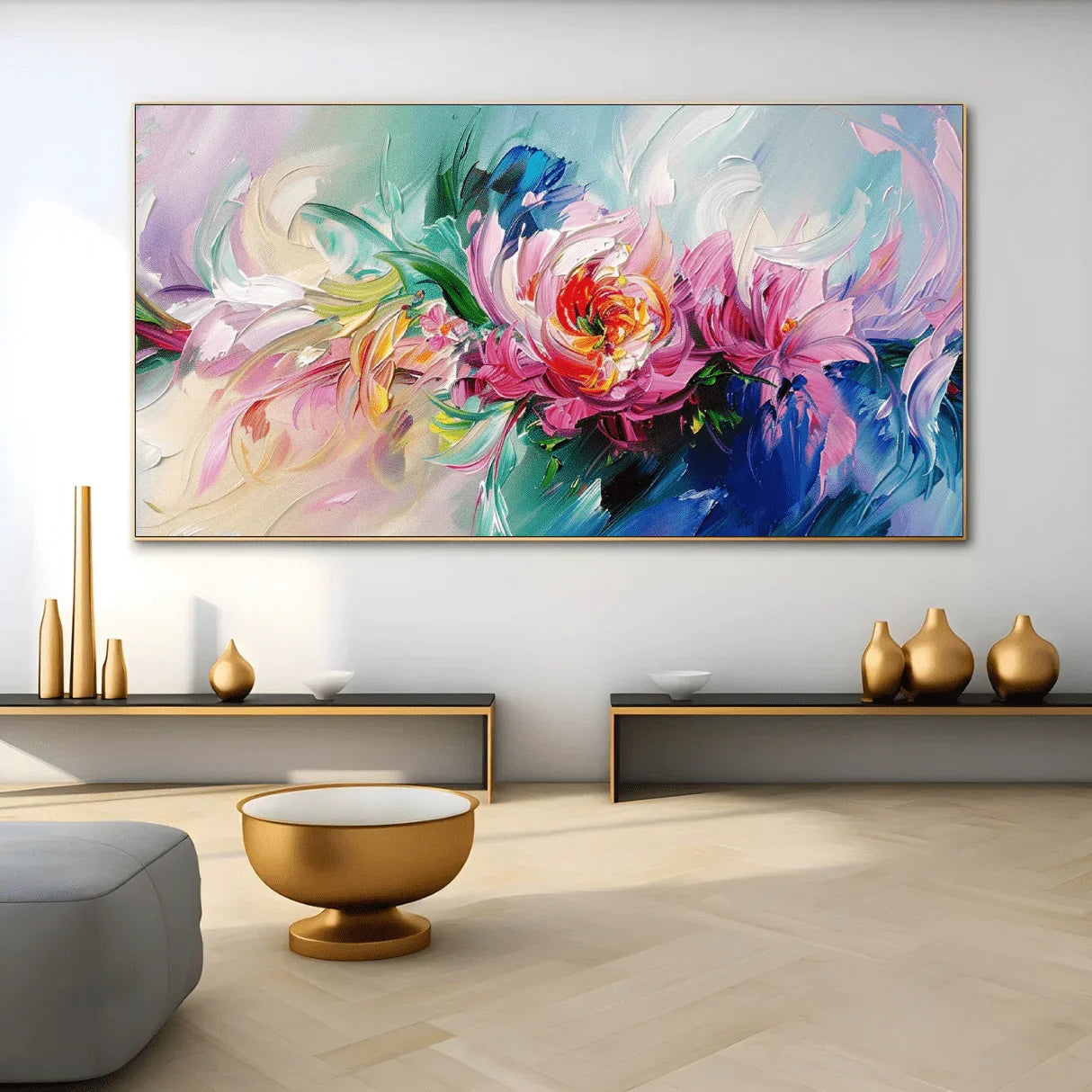 Quadro Stampa su Tela Riflessi di Petali - CupidoDesign
