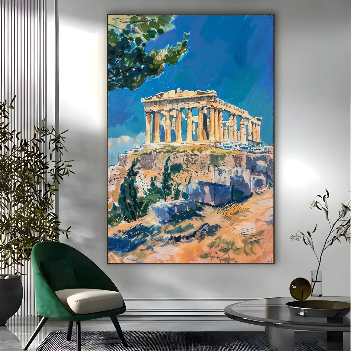 Quadro Stampa su Tela Riflessioni di Atene, Grecia - CupidoDesign