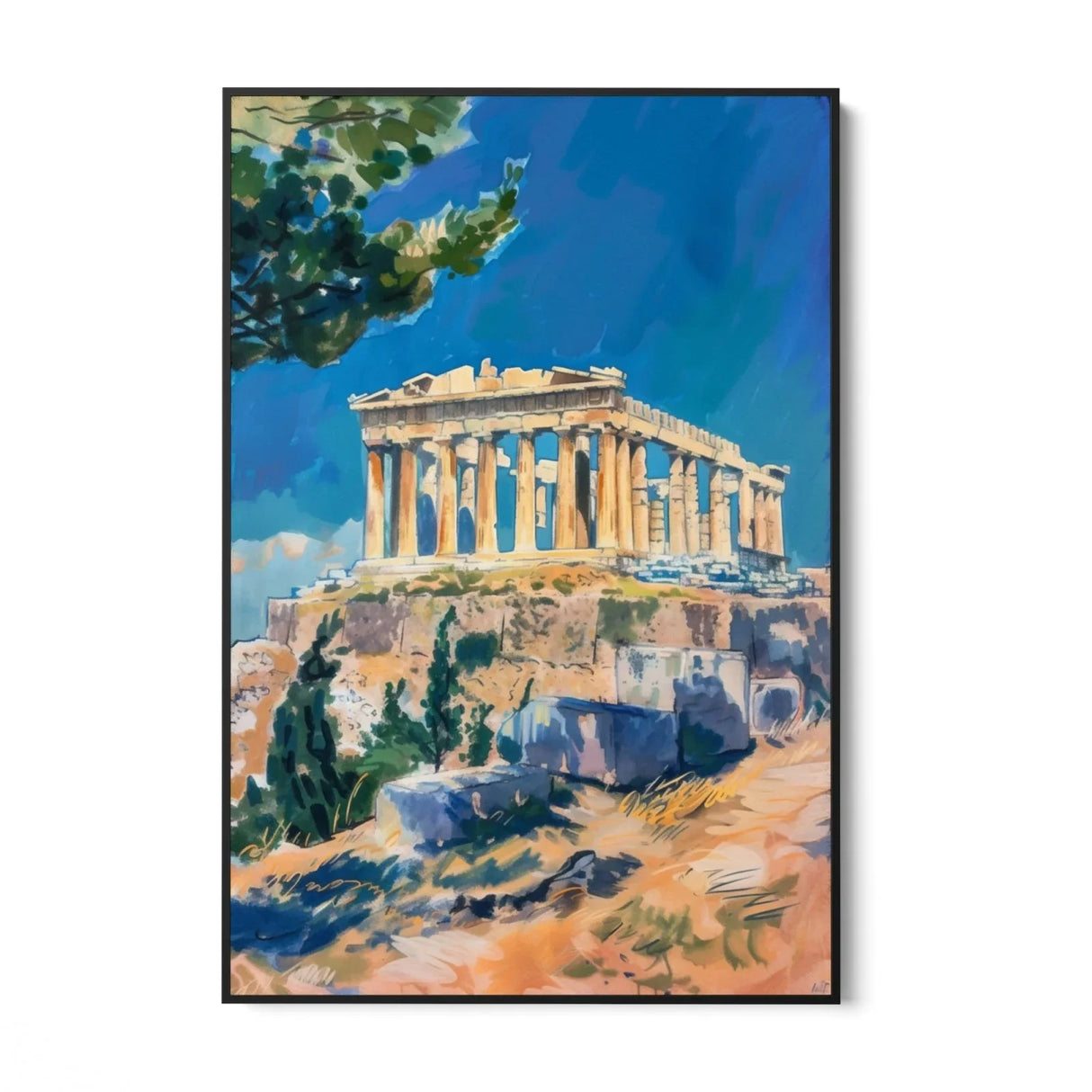 Quadro Stampa su Tela Riflessioni di Atene, Grecia - CupidoDesign