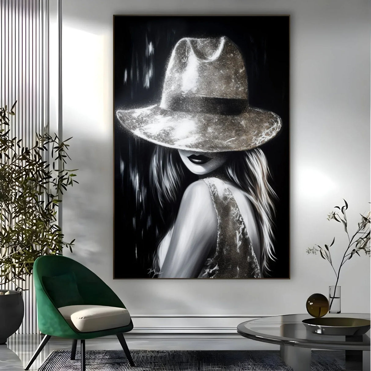 Quadro Stampa su Tela Ritratto d'Argento - CupidoDesign