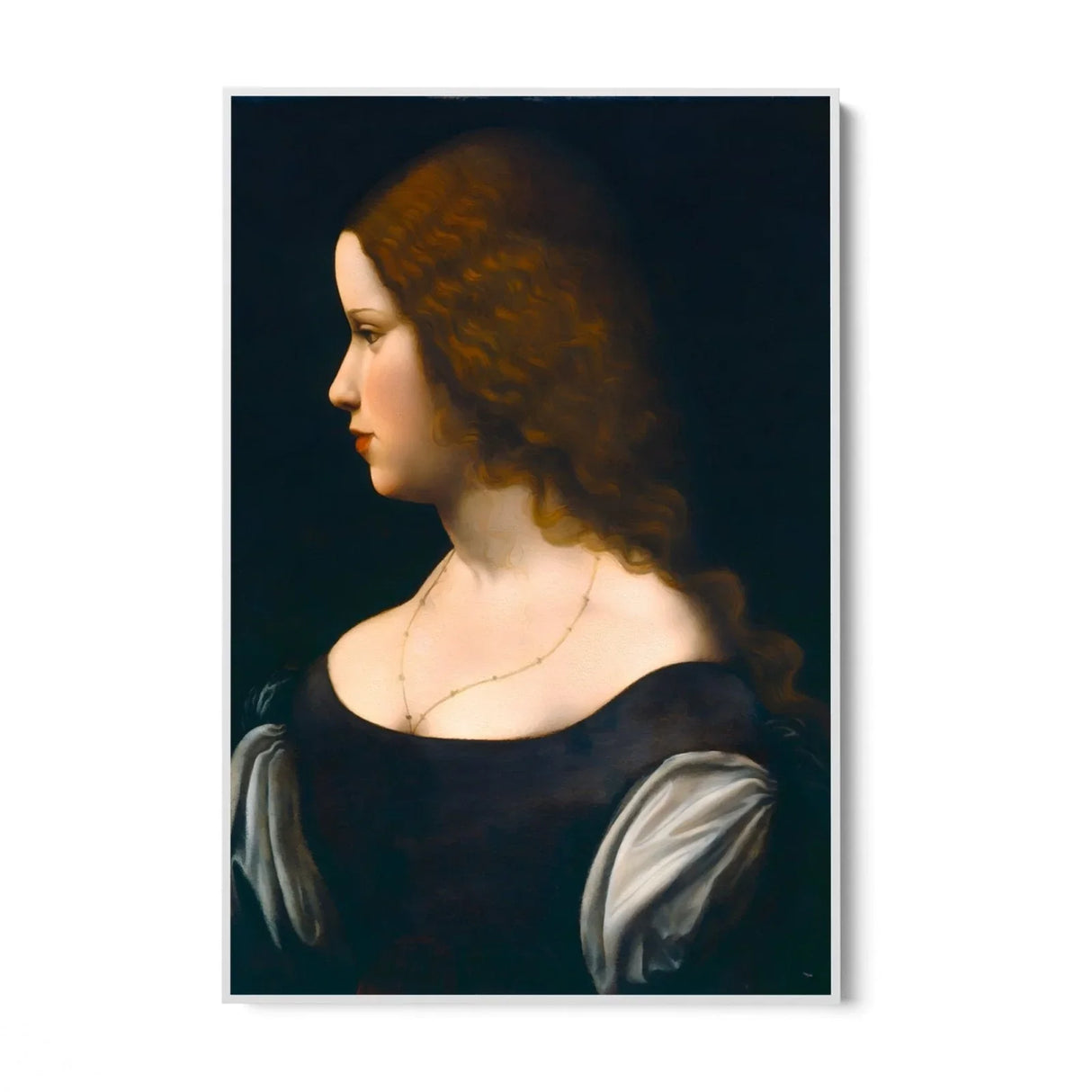 Quadro Stampa su Tela Ritratto di una giovane donna, Leonardo Da Vinci - CupidoDesign