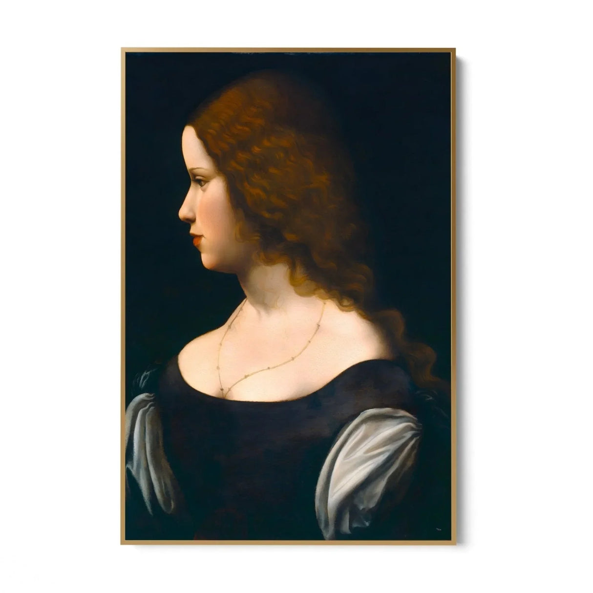 Quadro Stampa su Tela Ritratto di una giovane donna, Leonardo Da Vinci - CupidoDesign