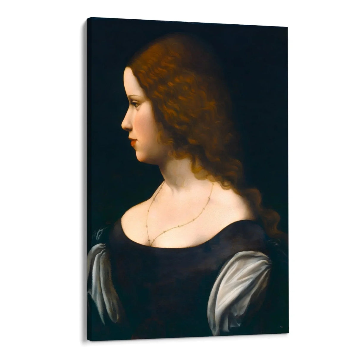 Quadro Stampa su Tela Ritratto di una giovane donna, Leonardo Da Vinci - CupidoDesign