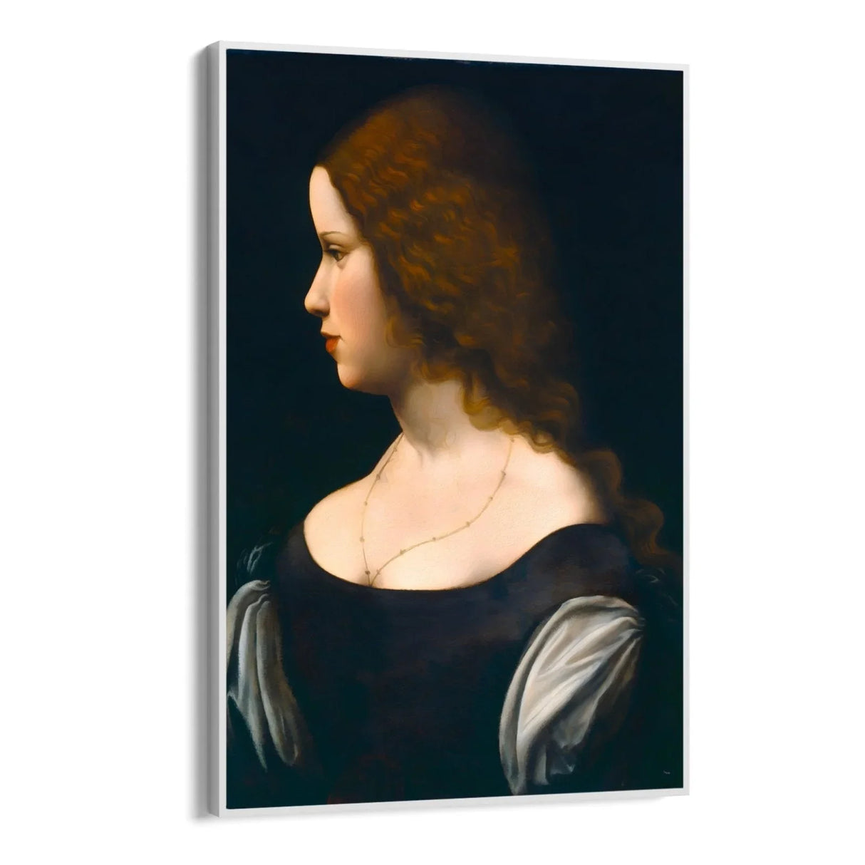 Quadro Stampa su Tela Ritratto di una giovane donna, Leonardo Da Vinci - CupidoDesign