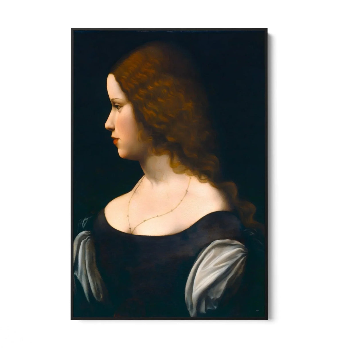 Quadro Stampa su Tela Ritratto di una giovane donna, Leonardo Da Vinci - CupidoDesign