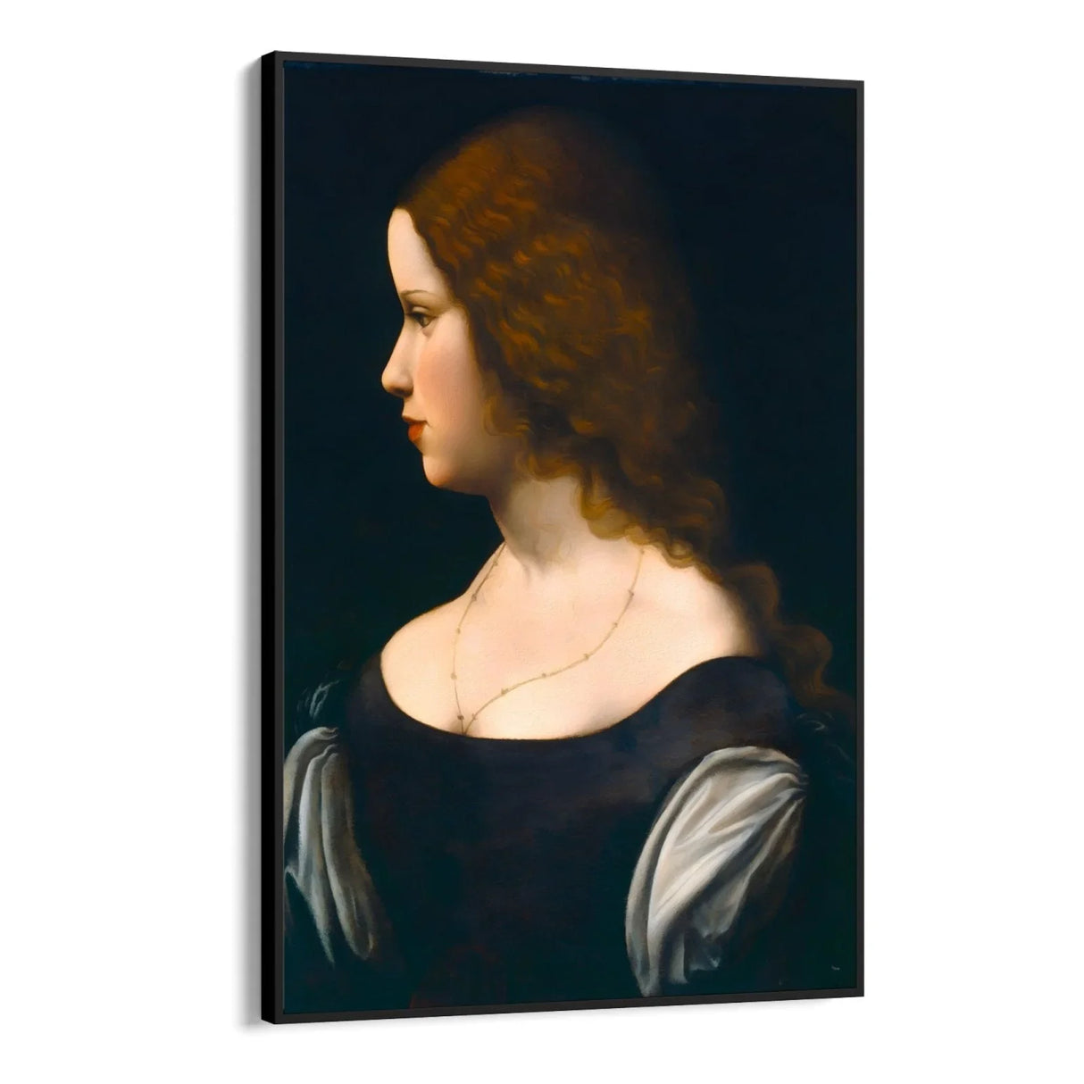 Quadro Stampa su Tela Ritratto di una giovane donna, Leonardo Da Vinci - CupidoDesign