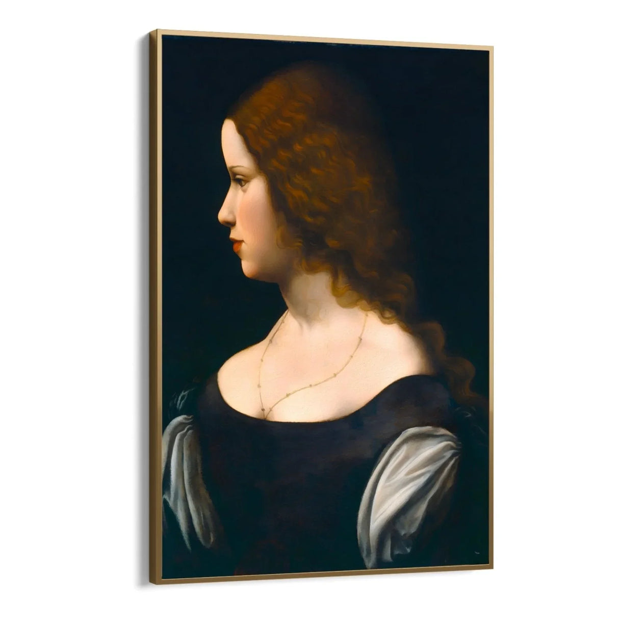 Quadro Stampa su Tela Ritratto di una giovane donna, Leonardo Da Vinci - CupidoDesign