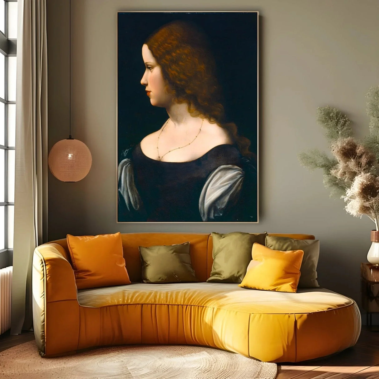 Quadro Stampa su Tela Ritratto di una giovane donna, Leonardo Da Vinci - CupidoDesign