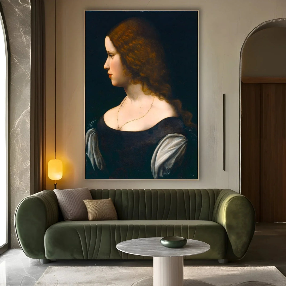 Quadro Stampa su Tela Ritratto di una giovane donna, Leonardo Da Vinci - CupidoDesign