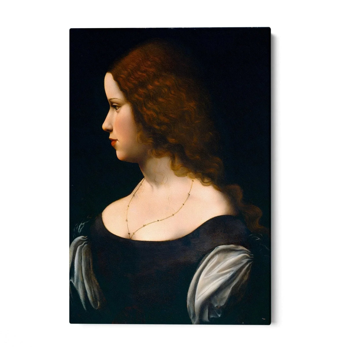 Quadro Stampa su Tela Ritratto di una giovane donna, Leonardo Da Vinci - CupidoDesign