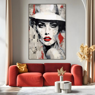 Quadro Stampa su Tela Ritratto d'inchiostro - CupidoDesign