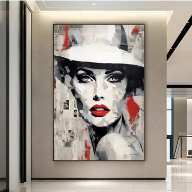 Quadro Stampa su Tela Ritratto d'inchiostro - CupidoDesign