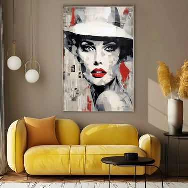 Quadro Stampa su Tela Ritratto d'inchiostro - CupidoDesign