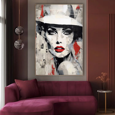 Quadro Stampa su Tela Ritratto d'inchiostro - CupidoDesign