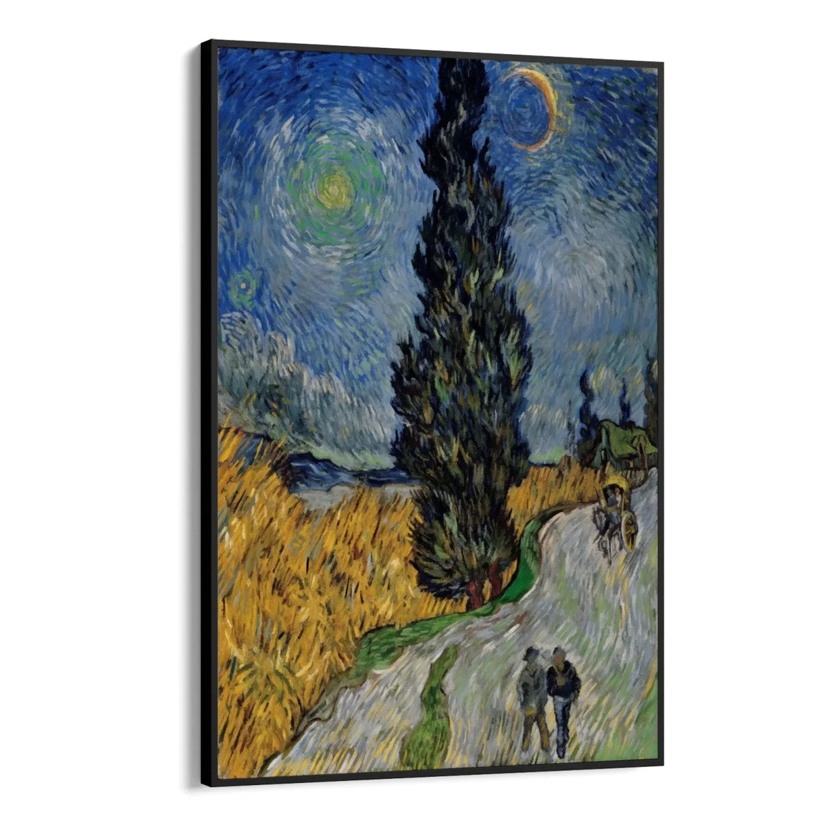 Quadro Stampa su Tela Road with Cypress and Star, Vincent Van Gogh - CupidoDesign