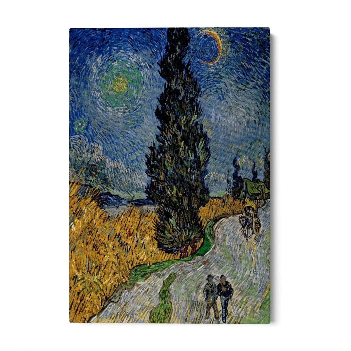 Quadro Stampa su Tela Road with Cypress and Star, Vincent Van Gogh - CupidoDesign