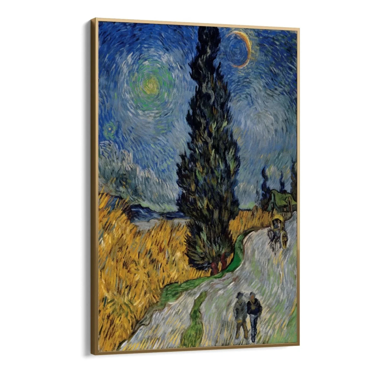 Quadro Stampa su Tela Road with Cypress and Star, Vincent Van Gogh - CupidoDesign