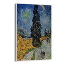 Quadro Stampa su Tela Road with Cypress and Star, Vincent Van Gogh - CupidoDesign
