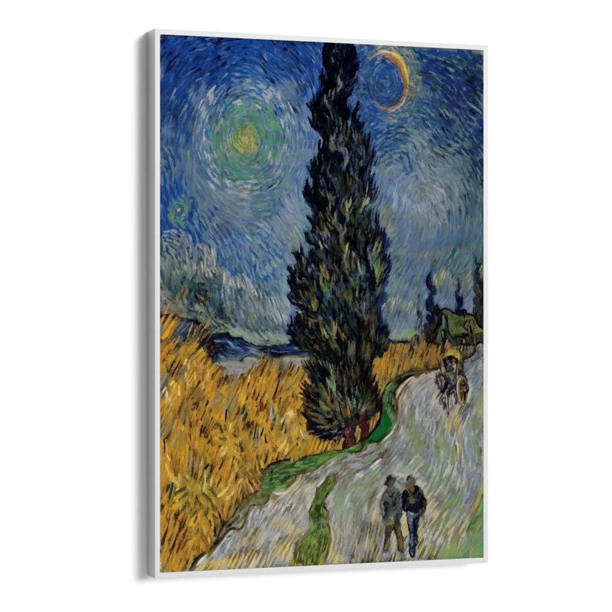 Quadro Stampa su Tela Road with Cypress and Star, Vincent Van Gogh - CupidoDesign
