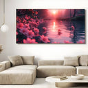 Quadro Stampa su Tela Rosa al tramonto - CupidoDesign