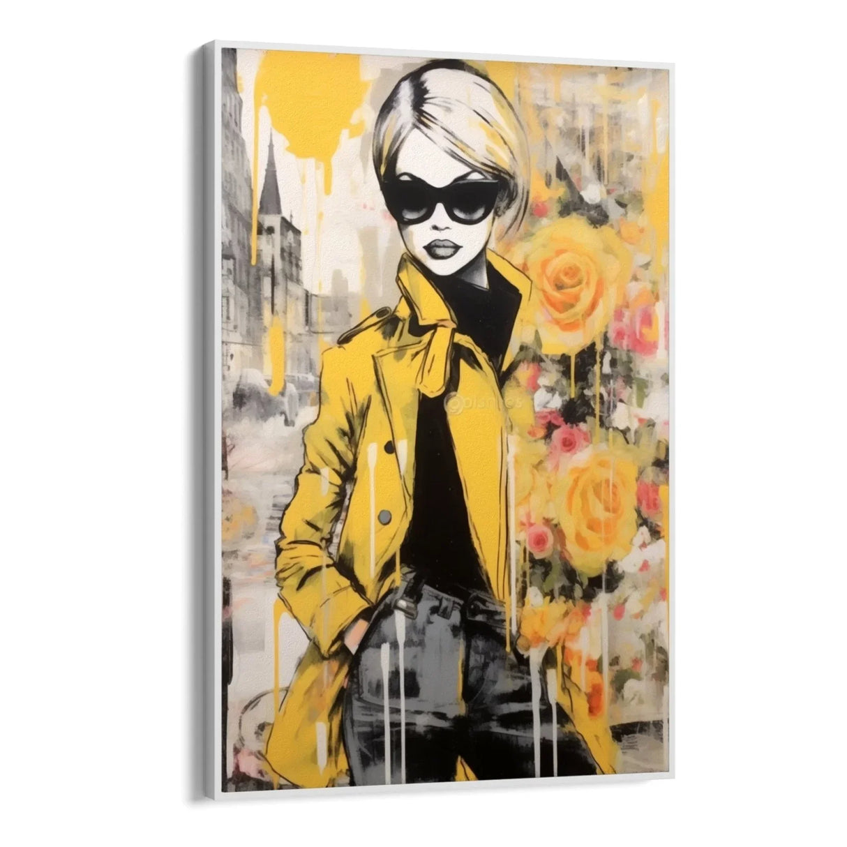 Quadro Stampa su Tela Rose Graffiti - CupidoDesign