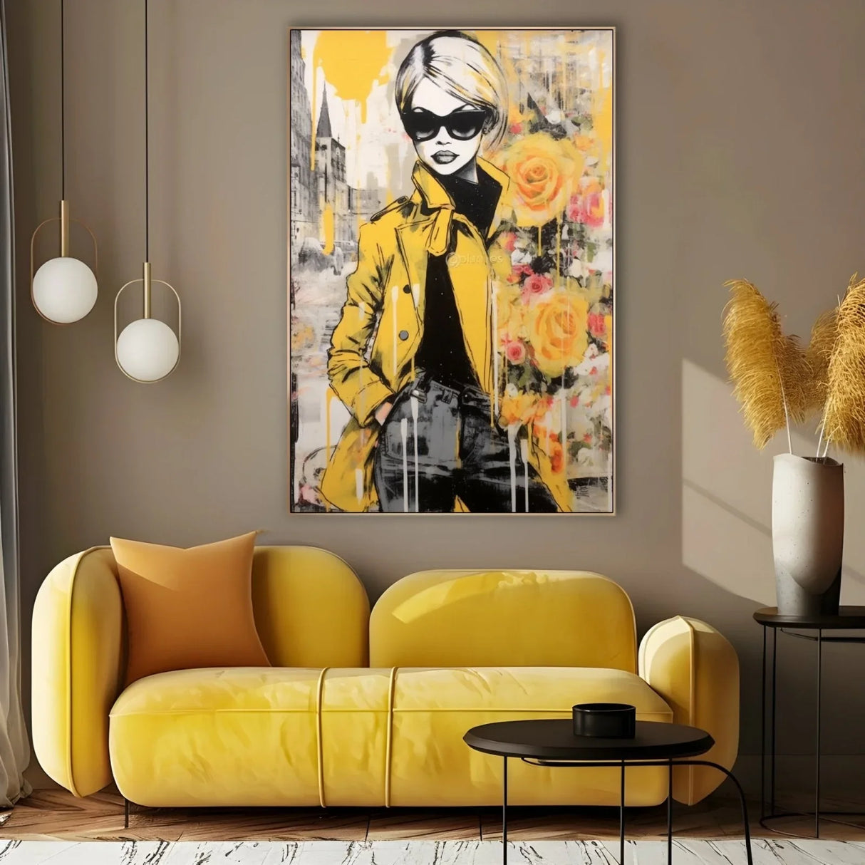 Quadro Stampa su Tela Rose Graffiti - CupidoDesign