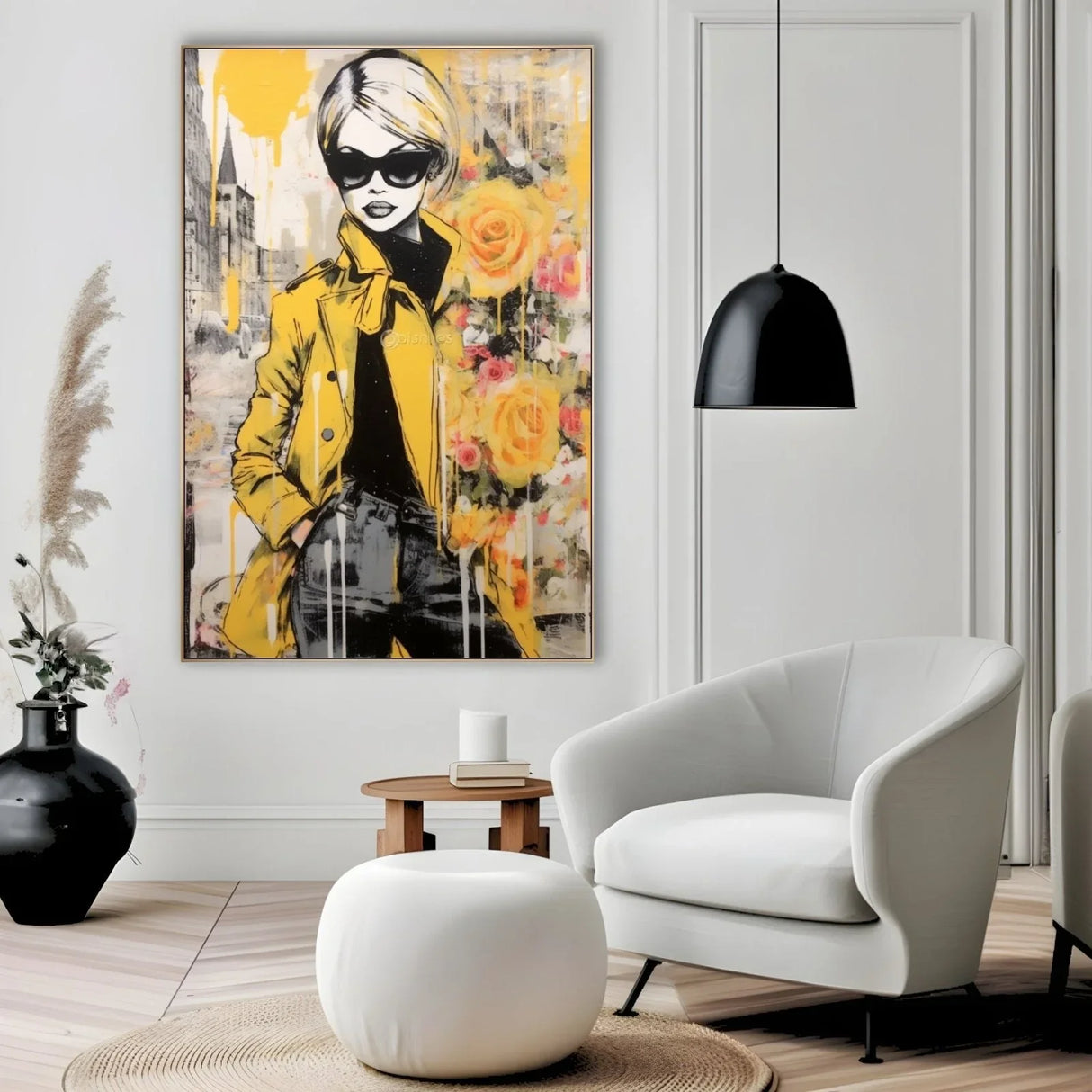 Quadro Stampa su Tela Rose Graffiti - CupidoDesign