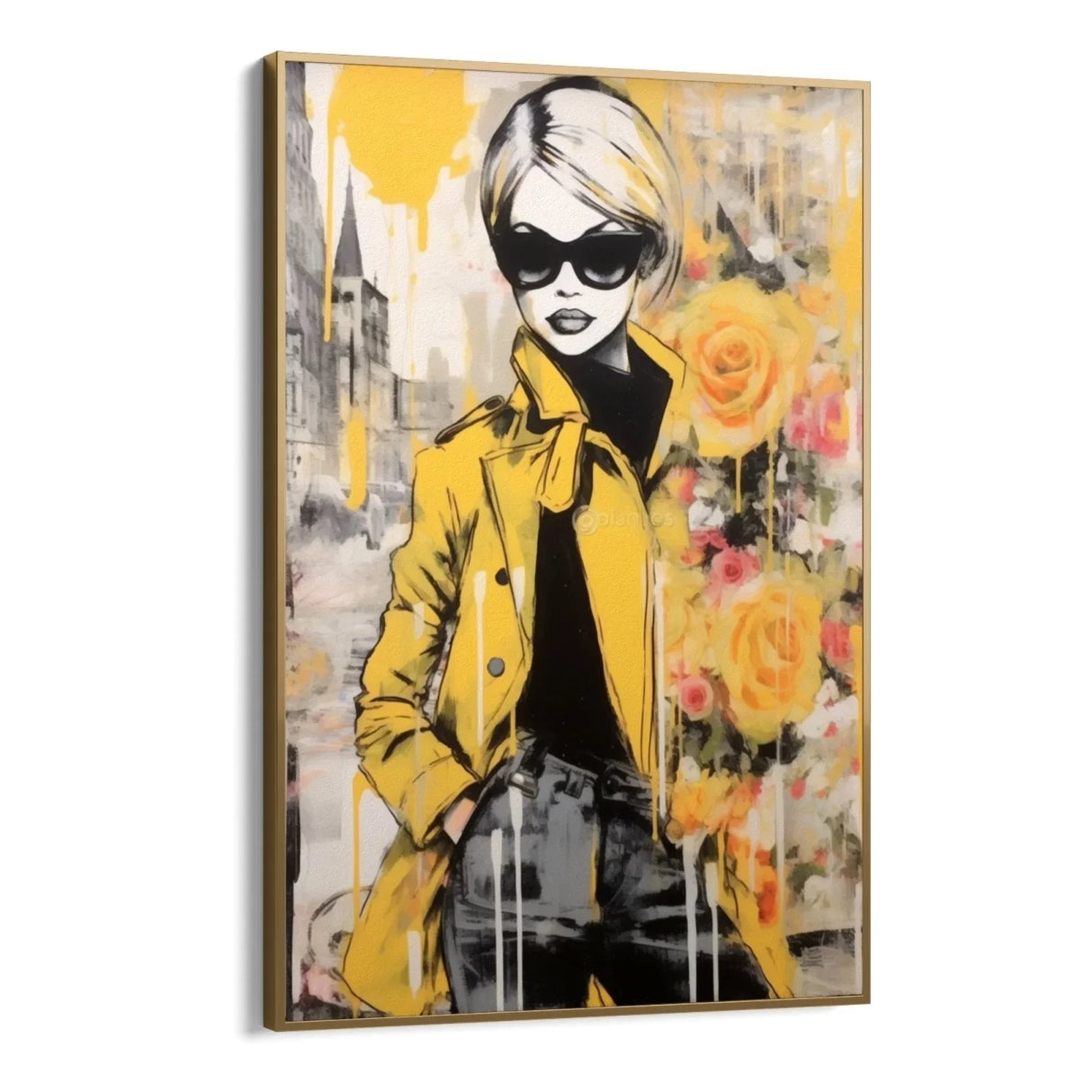 Quadro Stampa su Tela Rose Graffiti - CupidoDesign