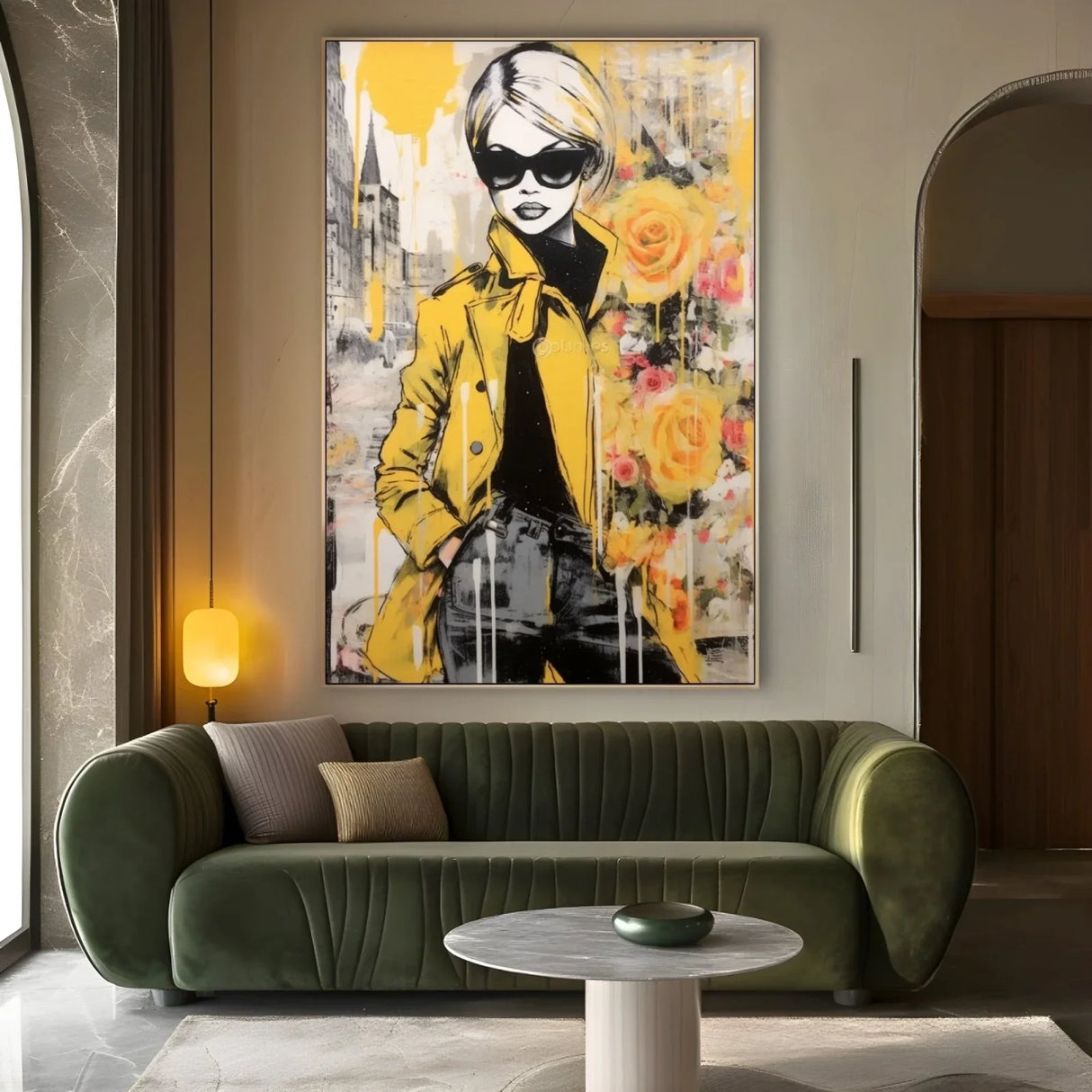 Quadro Stampa su Tela Rose Graffiti - CupidoDesign